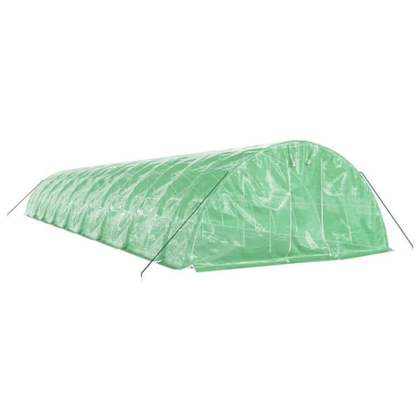 vidaXL Drivhus med stålramme grønn 90 m² 18x5x2,3 m