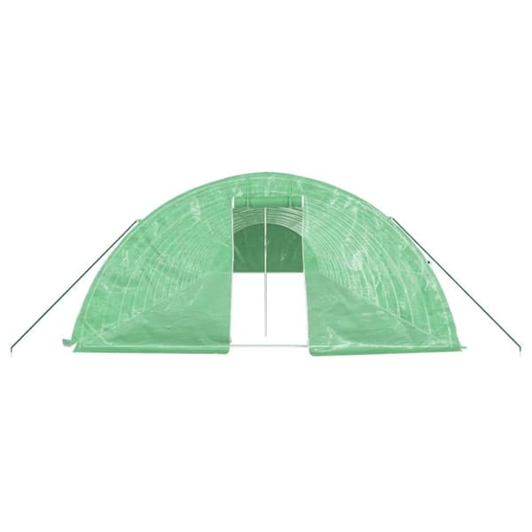 vidaXL Drivhus med stålramme grønn 90 m² 18x5x2,3 m