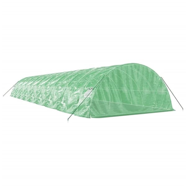 vidaXL Drivhus med stålramme grønn 90 m² 18x5x2,3 m