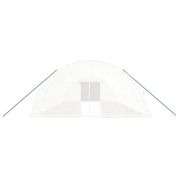 vidaXL drivhus med stålstel 72 m² 12x6x2,85 m hvid