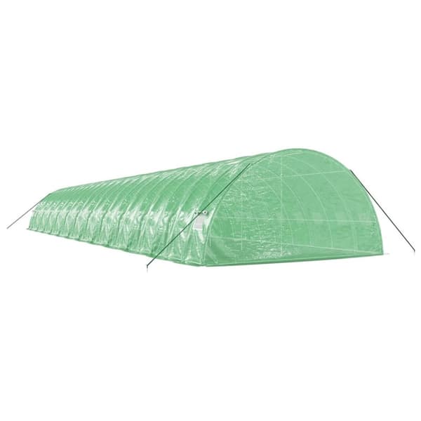 vidaXL Drivhus med stålramme grønn 144 m² 24x6x2,85 m
