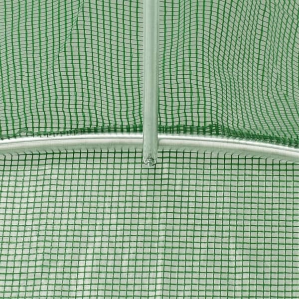 vidaXL drivhus med stålstel 48 m² 12x4x2 m grøn
