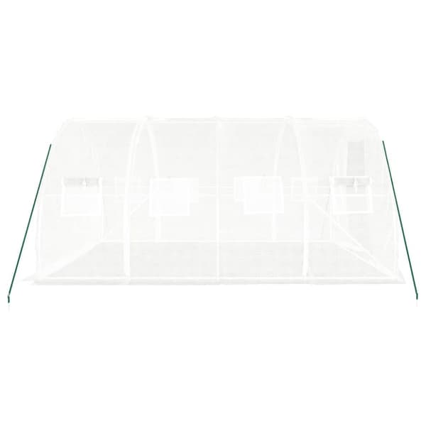 vidaXL drivhus med stålstel 12 m² 4x3x2 m hvid