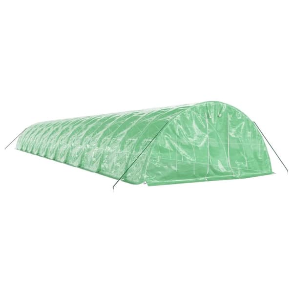 vidaXL Drivhus med stålramme grønn 110 m² 22x5x2,3 m