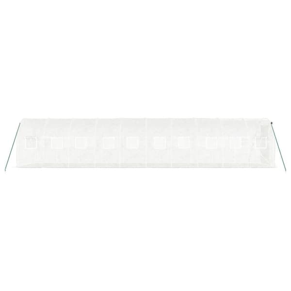 vidaXL drivhus med stålstel 20 m² 10x2x2 m hvid