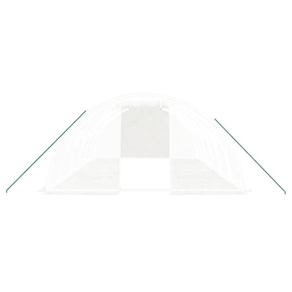 vidaXL drivhus med stålstel 24 m² 6x4x2 m hvid