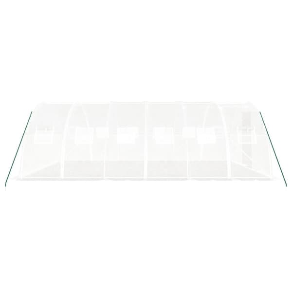 vidaXL drivhus med stålstel 24 m² 6x4x2 m hvid