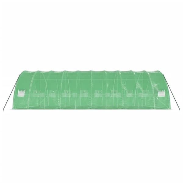 vidaXL Drivhus med stålramme grønn 60 m² 10x6x2,85 m
