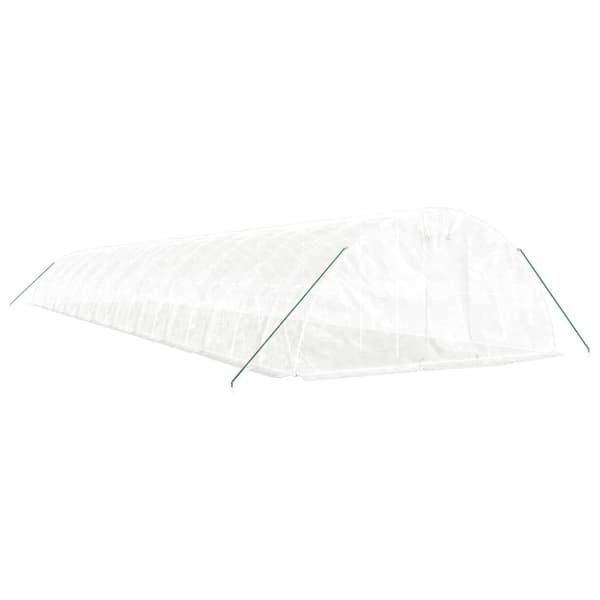 vidaXL Drivhus med stålramme hvit 110 m² 22x5x2,3 m
