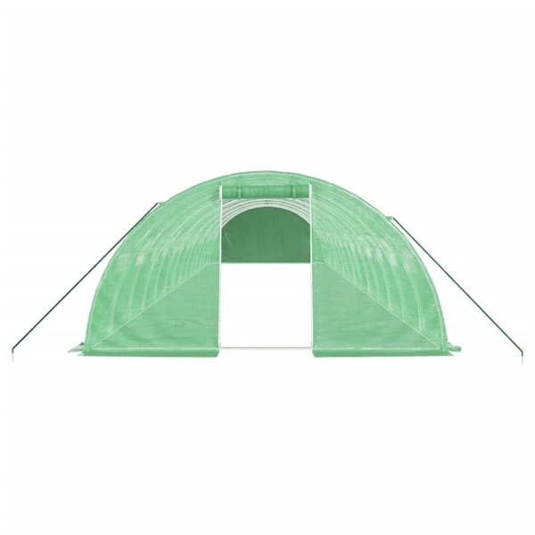 vidaXL Drivhus med stålramme grønn 56 m² 14x4x2 m