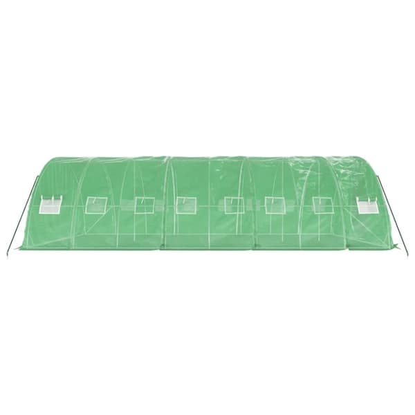 vidaXL Drivhus med stålramme grønn 40 m² 8x5x2,3 m