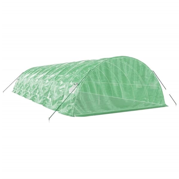vidaXL Växthus med stålram grön 60 m² 12x5x2,3 m