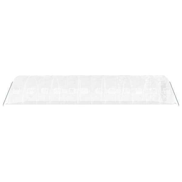 vidaXL drivhus med stålstel 60 m² 12x5x2,3 m hvid