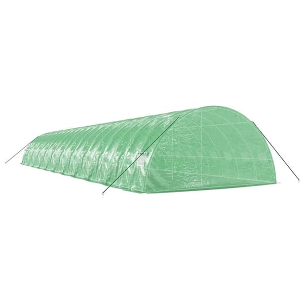 vidaXL Drivhus med stålramme grønn 132 m² 22x6x2,85 m