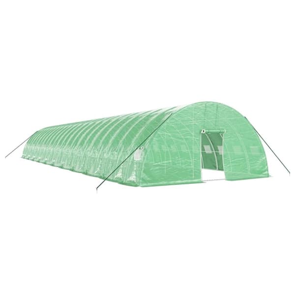 vidaXL Drivhus med stålramme grønn 132 m² 22x6x2,85 m