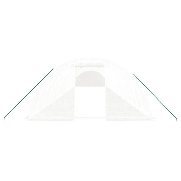 vidaXL drivhus med stålstel 72 m² 18x4x2 m hvid