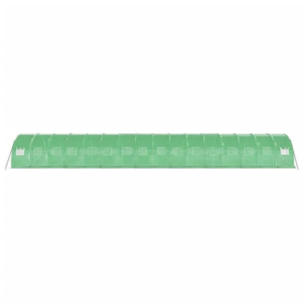 vidaXL Drivhus med stålramme grønn 48 m² 16x3x2 m