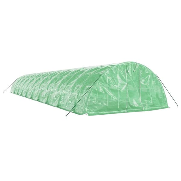 vidaXL Växthus med stålram grön 100 m² 20x5x2,3 m
