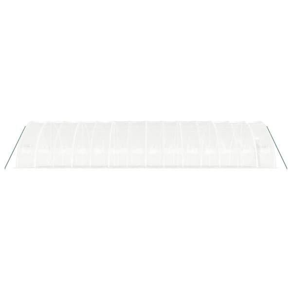 vidaXL Växthus med stålram vit 84 m² 14x6x2,85 m