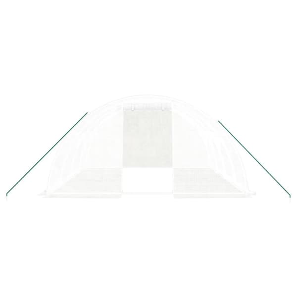 vidaXL drivhus med stålstel 16 m² 4x4x2 m hvid