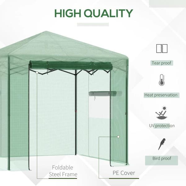 Rootz Greenhouse Film - Grön - Stål, Pp - 94,48 cm x 70,86 cm x 94,48 cm