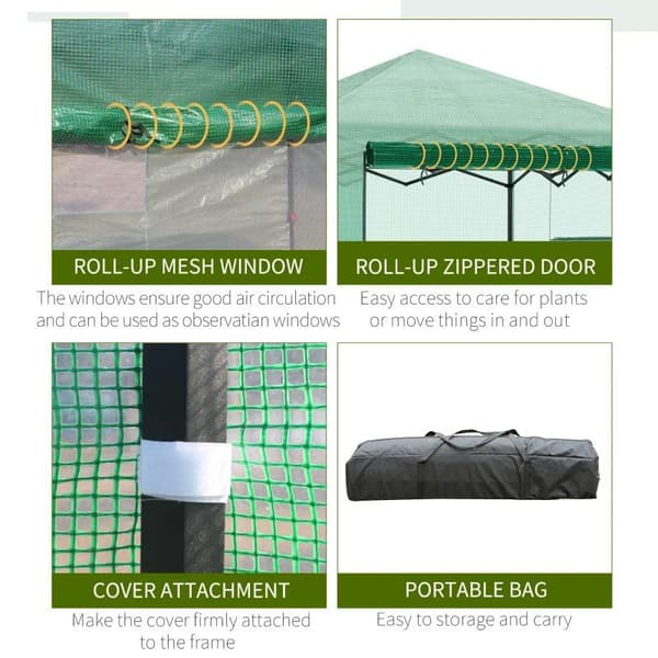 Rootz Greenhouse Film - Grön - Stål, Pp - 94,48 cm x 70,86 cm x 94,48 cm
