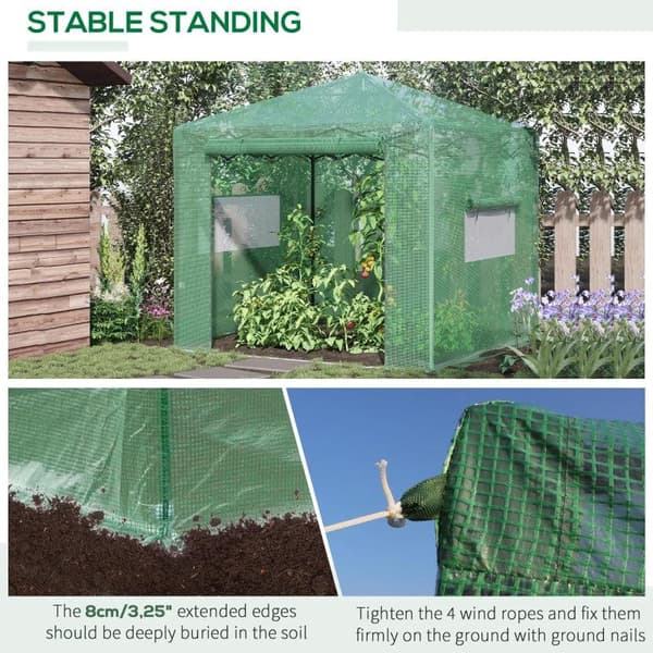 Rootz Greenhouse Film - Grön - Stål, Pp - 94,48 cm x 70,86 cm x 94,48 cm
