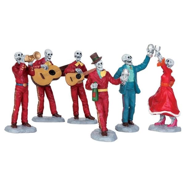 LEMAX MUSIKBANDEN AV SKELETTEN - FIESTA DE LOS MUERTOS, SET MED 6 52309