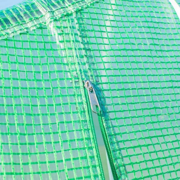 Rootz-foliokasvihuone - Kasvihuone - Kylmärunkoinen kasvihuone - Polytunnel-kasvihuone - Suuri kasvihuone - Vihreä - 6Lx3Wx2H CM