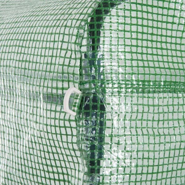 Rootz Greenhouse - Poly Greenhouse - Walk-in Poly Tunneli - 6 ikkunalla - Jäätymissuoja - Tummanvihreä - 4,5L x 3L x 2K m