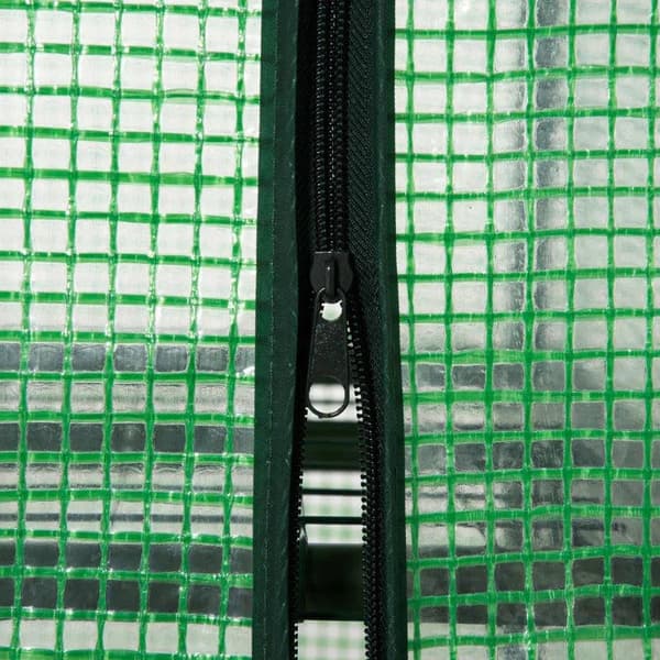 Rootz Drivhus - Folie Drivhus - Balkon Med 3 hylder - Tomathus - Plantehus - Kold Ramme - Metal - Grøn - 80 x 49 x 160 cm