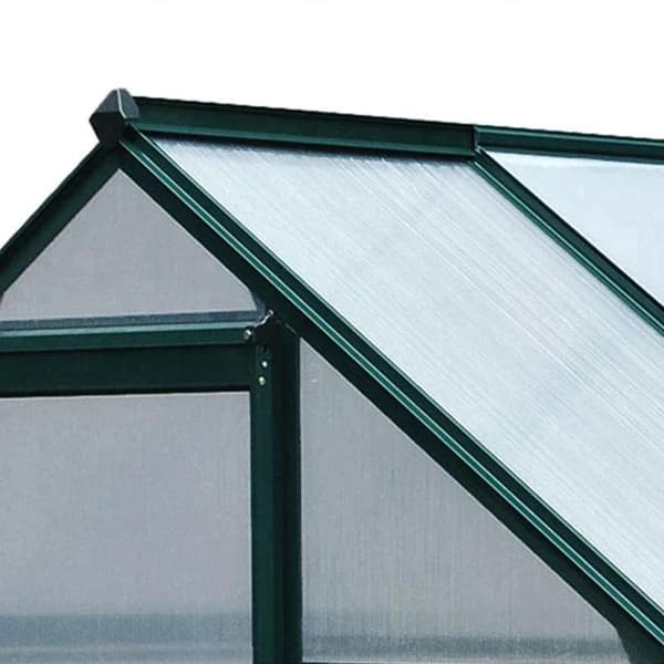 Rootz Greenhouse - Walk-in miniväxthus - Med takfönster - Aluminiumlegering/PC-skiva - Mörkgrön - 1,9x1,3x2 m
