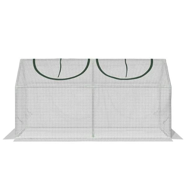 Rootz Drivhus - Folie Drivhus Med Vindue - PE Drivhus - Tomathus - Kold Ramme - Hvid - 120 x 60 x 60 cm