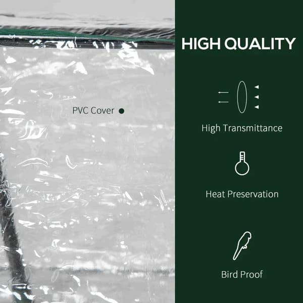 Rootz Greenhouse - Folieväxthus med fönster - PVC-växthus - Tomathus - Kallram - Transparent - 120 x 60 x 60 cm
