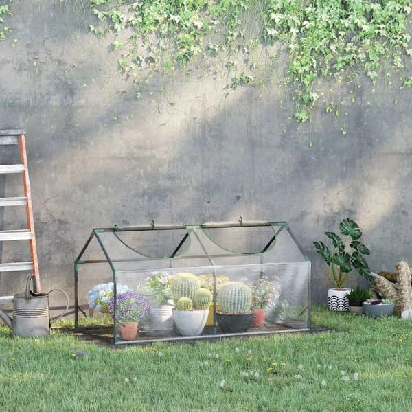 Rootz Greenhouse - Folieväxthus med fönster - PVC-växthus - Tomathus - Kallram - Transparent - 120 x 60 x 60 cm