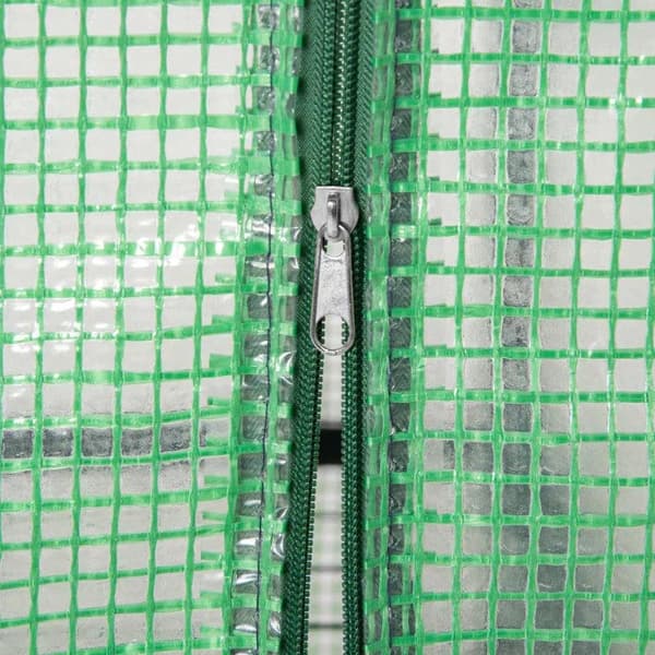Rootz Greenhouse - Plant House - Växthushyllor - Väderbeständig - Roll Up Door - Vit + Svart - 70cm x 50cm x 160cm