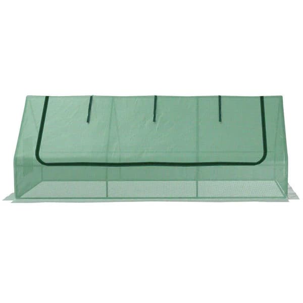 Rootz Mini Greenhouse - Väderbeständig - Roll Up Window - Grön - 240cm x 90cm x 90cm