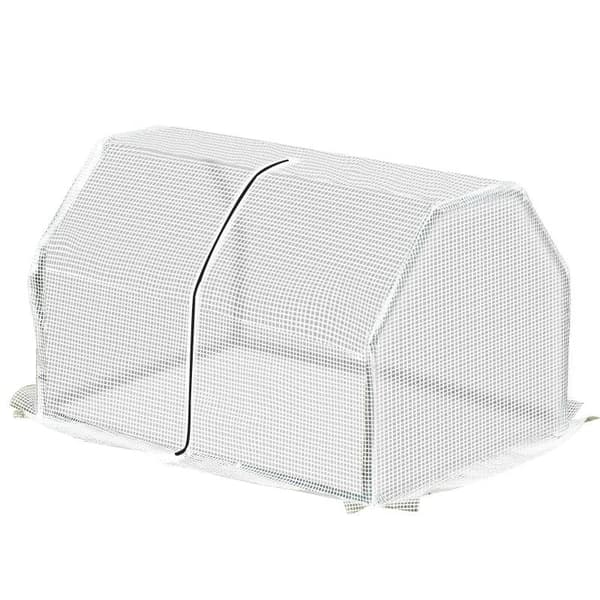 Rootz Mini Drivhus - Vejrbestandig - Let at bære - Polytunnel Grøn - 99cm x 71cm x 60cm