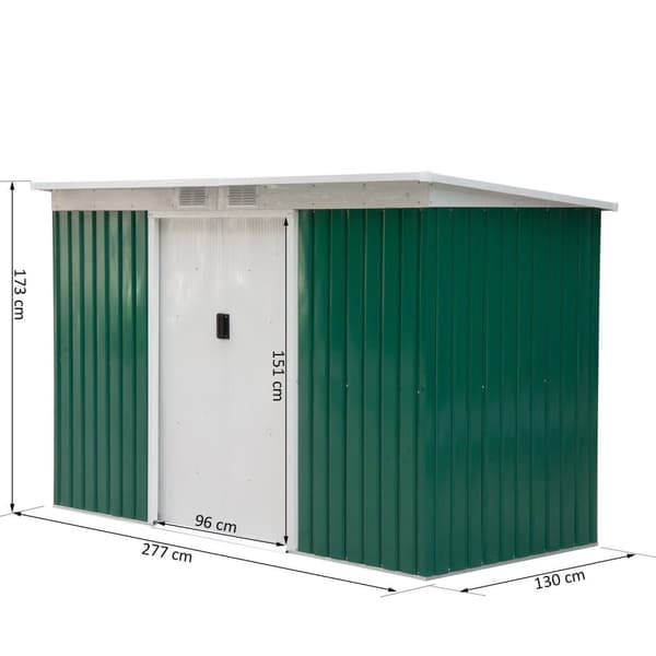 Rootz Værktøjsskur - Grøn - Lagen, Pp - 109,05 cm x 51,18 cm x 68,11 cm