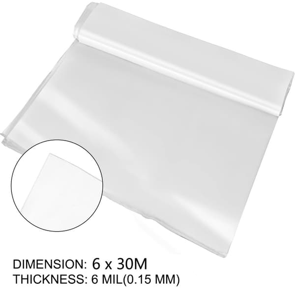 6Mx30Mx0,15MM polyeten växthusfilm, utmärkt styrka och seghet, UV-beständig, lång livslängd, lätt att göra-det-själv