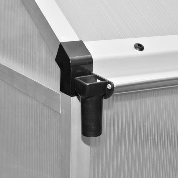 Växthus i förstärkt aluminium med basram 7,55 m²