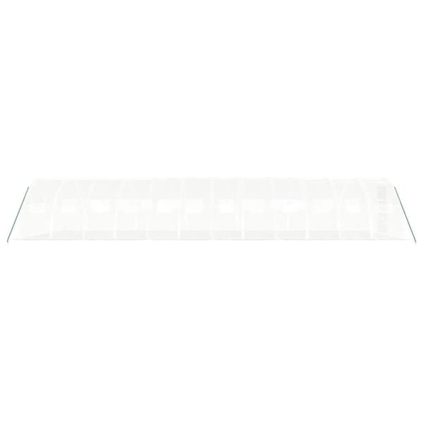 drivhus med stålstel 48 m² 12x4x2 m hvid