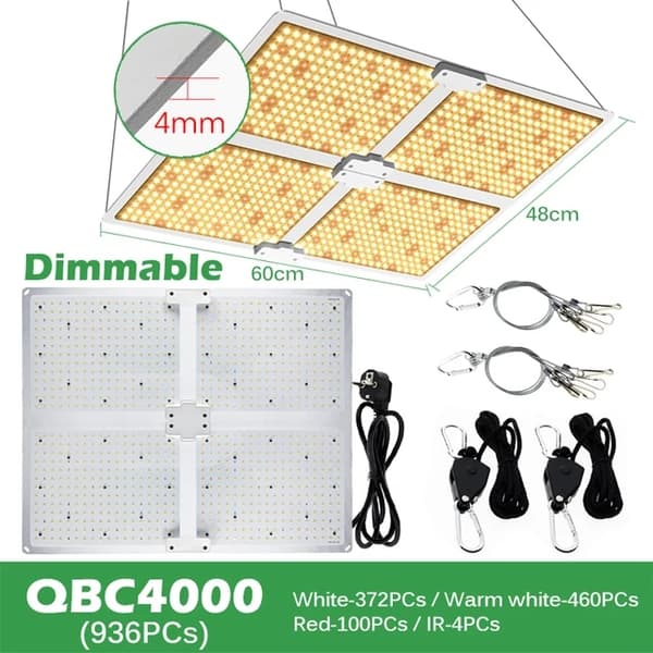 LED-växtljus, Fullspektrum, Hög ljusstyrka, QBC4000, EU