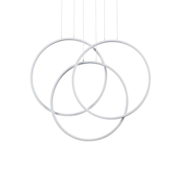 Pendel - IDEAL LUX - RAM SP CERCHIO - Vit - L 68,5 x H min 80 / max 120 x D 13 cm
