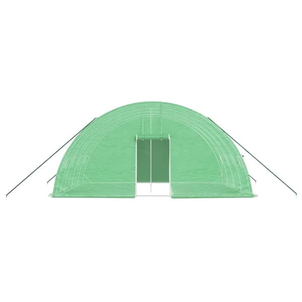 Växthus med stålram grön 24 m² 6x4x2,85 m