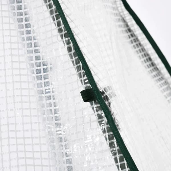 Rootz Mini Drivhus - Vintertelt til planter med rulledør - Have - Balkon - Vinterbeskyttelse - Hvid - 160 x 140 x 180 cm