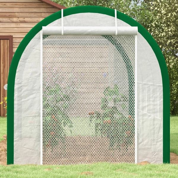 Rootz Drivhus - Tunnel Drivhus - Lynlåsdøre - Mesh vindue - Metalramme - Hvid - 3,5 x 2 x 2m