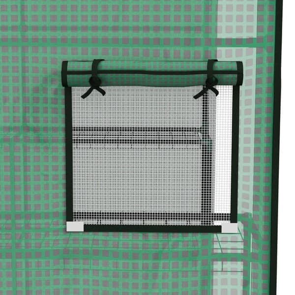 Rootz Drivhus - Cold Frame Drivhus - Film Drivhus - Rulledøre - UV-bestandig - Grøn - 140cm x 143cm x 190cm