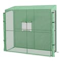 Pikkukuva 6 / 6: Rootz Lean-To Greenhouse - Kylmärunkoinen kasvihuone - Rullaovet - Kalvokasvihuoneet - Säänkestävä - Vihreä - 200cm x 80cm x 200cm