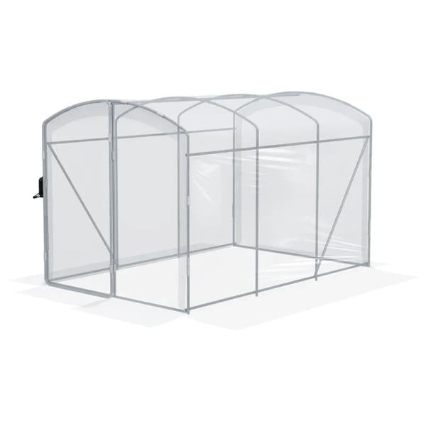 Rootz Greenhouse - Walk-In Tunnel Greenhouse - Film Greenhouse - Klar film - Galvaniserad stålram - Transparent - 300cm x 200cm x 195cm